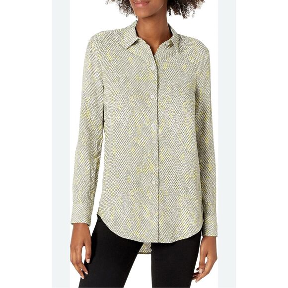 Equipment Femme Essential Silverlin Multi Snakeprint Geo Button-Down Top XS - Picture 1 of 12